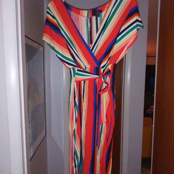 Multicolor Striped Jumpsuit - Picture 2 of 3
